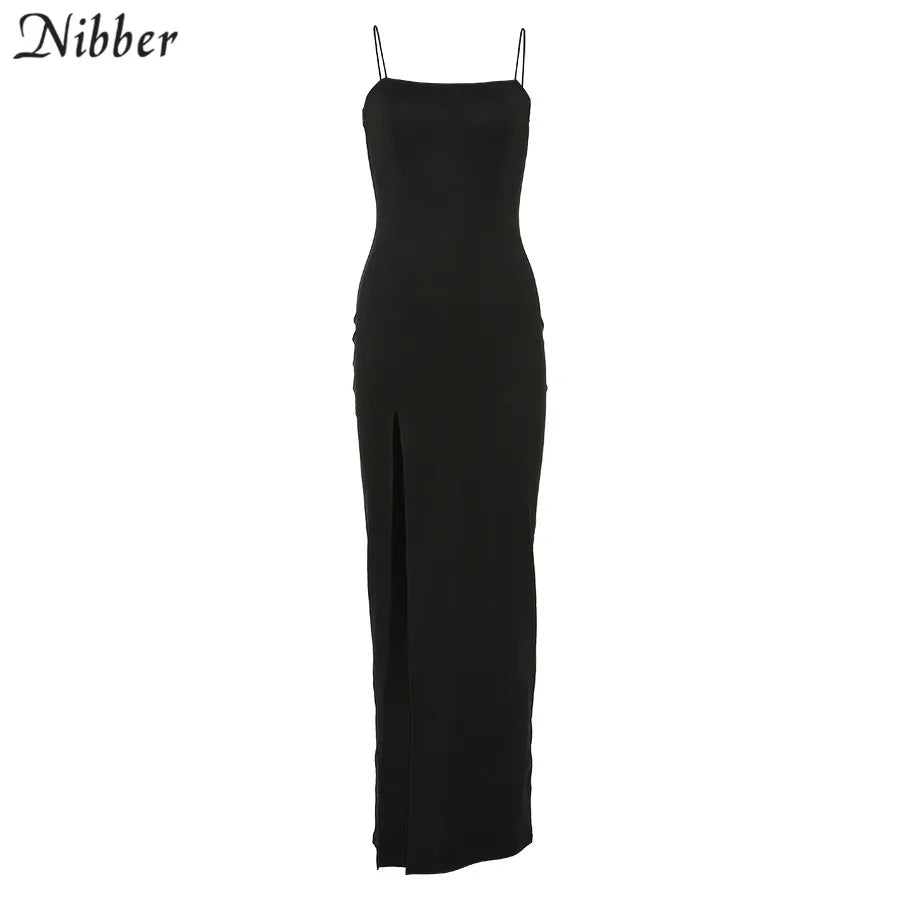 Nibber red black New year christmas party long dresses women spring Basic bodycon lace up stretch Slim midi dresses femme