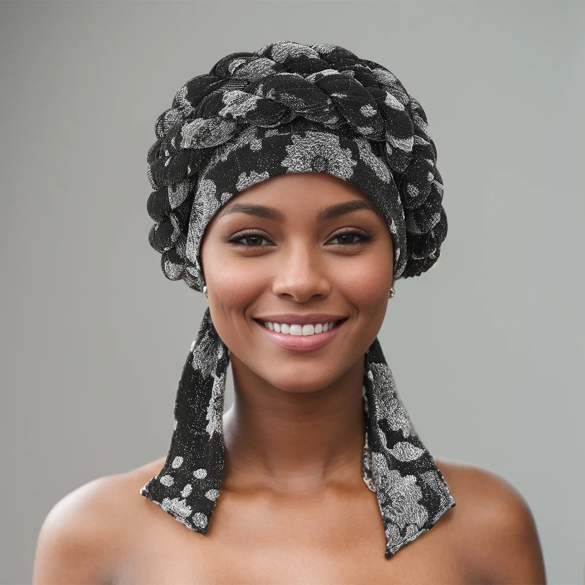 African Headtie Latest Nigeria Aso Oke Twist Knot Head Wraps Headpiece Turban Cap Bonnet for Women Already Made Auto Gele Mujer