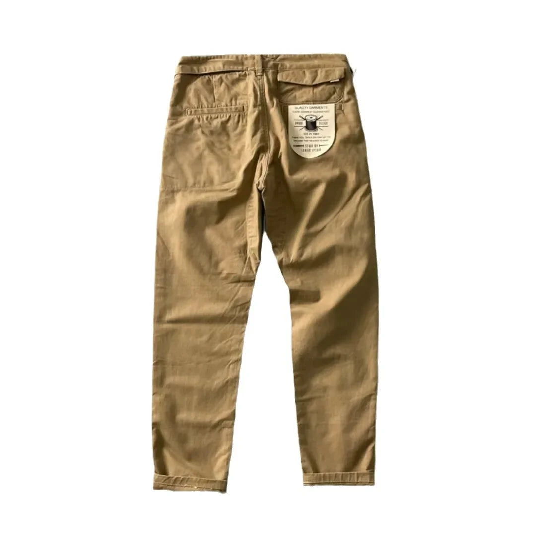 American Style Pure Cotton Heavy Duty Cargo Pants For Men Anti-Dirt Anti-Wear Loose Straight Leg Casual Pants Footwear