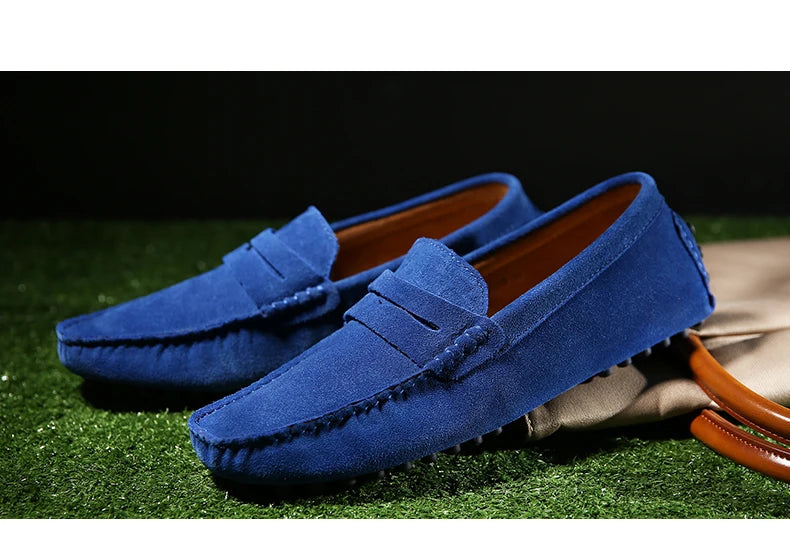 Men High Quality Leather Loafers Men Casual Shoes Moccasins Slip On Men's Flats Fashion Men Shoes Male Driving Shoes Size 38-49