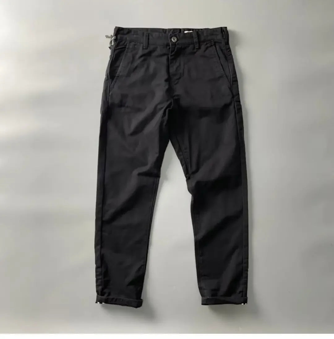 American Style Pure Cotton Heavy Duty Cargo Pants For Men Anti-Dirt Anti-Wear Loose Straight Leg Casual Pants Footwear