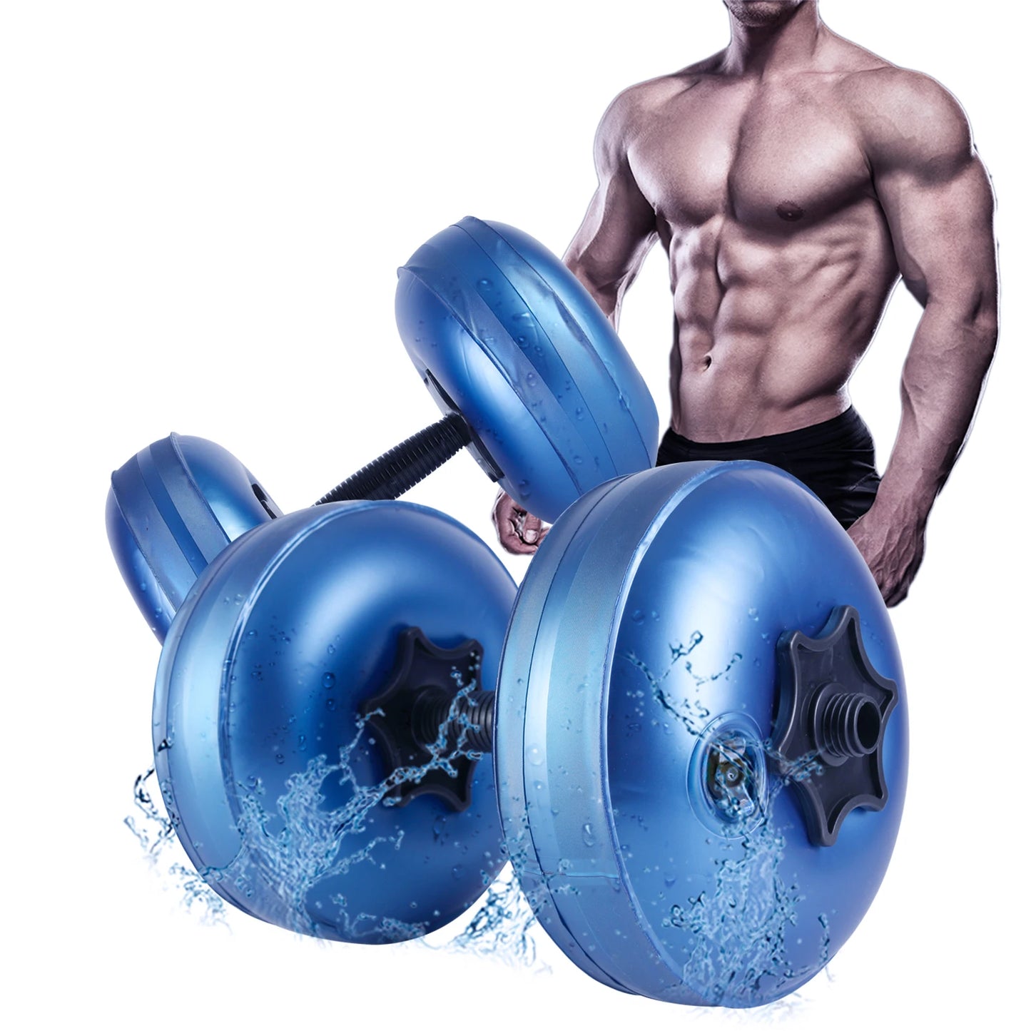 Deiris 1-35KG Dumbbell Barbell Set,2 in1 Portable Travel Fitness,Free Weights,Gym Arm Muscle,Home Outdoor, Water Dumbbell