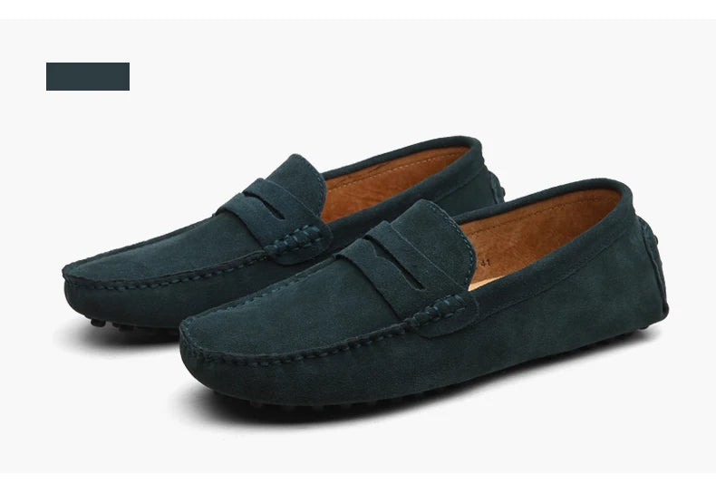 Men High Quality Leather Loafers Men Casual Shoes Moccasins Slip On Men's Flats Fashion Men Shoes Male Driving Shoes Size 38-49