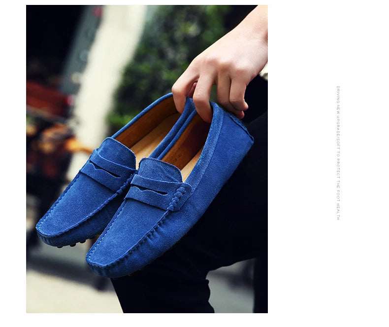 Men High Quality Leather Loafers Men Casual Shoes Moccasins Slip On Men's Flats Fashion Men Shoes Male Driving Shoes Size 38-49