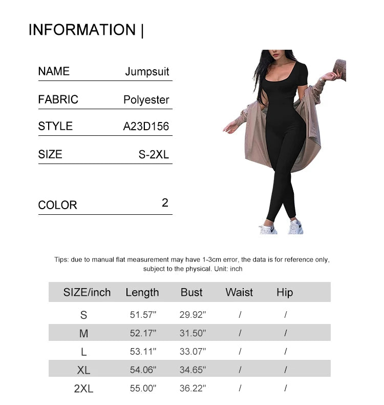 Women's Rompers Short Sleeve Solid Skinny Bodycon Jumpsuits Fashion Sports Fitness Casual Activity Streetwear Overalls