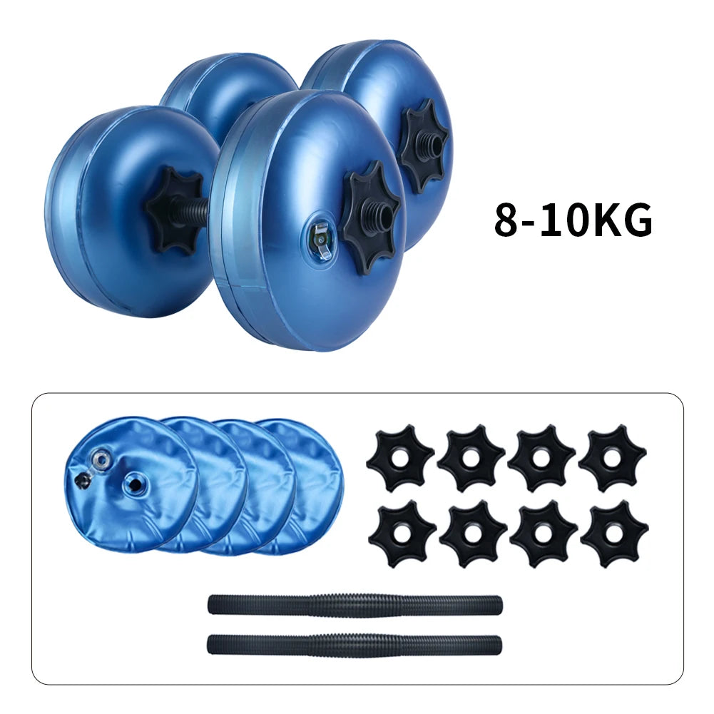 Deiris 1-35KG Dumbbell Barbell Set,2 in1 Portable Travel Fitness,Free Weights,Gym Arm Muscle,Home Outdoor, Water Dumbbell