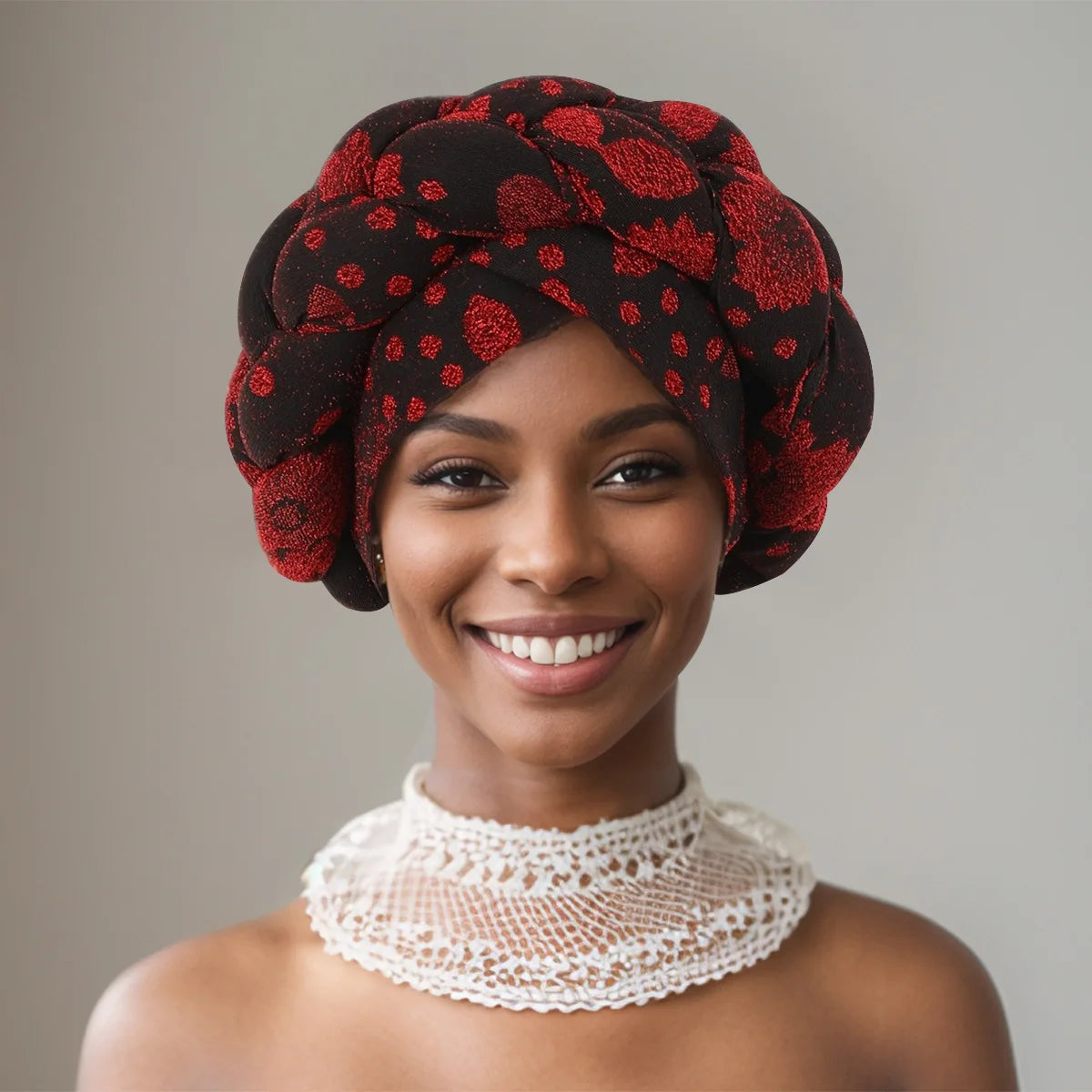 African Headtie Latest Nigeria Aso Oke Twist Knot Head Wraps Headpiece Turban Cap Bonnet for Women Already Made Auto Gele Mujer