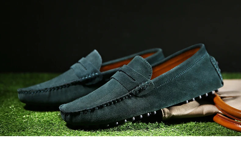 Men High Quality Leather Loafers Men Casual Shoes Moccasins Slip On Men's Flats Fashion Men Shoes Male Driving Shoes Size 38-49