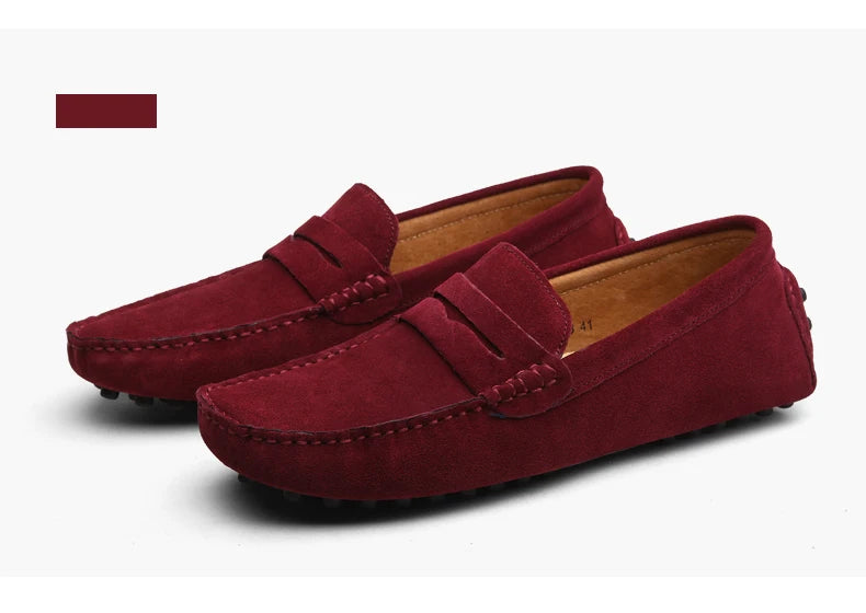 Men High Quality Leather Loafers Men Casual Shoes Moccasins Slip On Men's Flats Fashion Men Shoes Male Driving Shoes Size 38-49