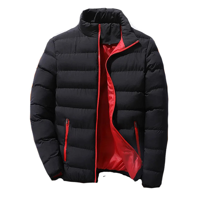 Autumn/Winter Men's Sports Cotton Coat New Warm Coat Thickened Stand Collar Cardigan Outdoor Padded Jacket Trend Men's clothing