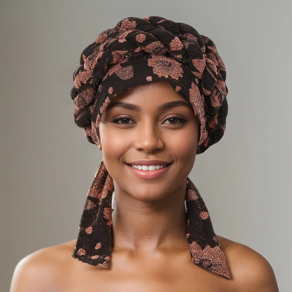 African Headtie Latest Nigeria Aso Oke Twist Knot Head Wraps Headpiece Turban Cap Bonnet for Women Already Made Auto Gele Mujer