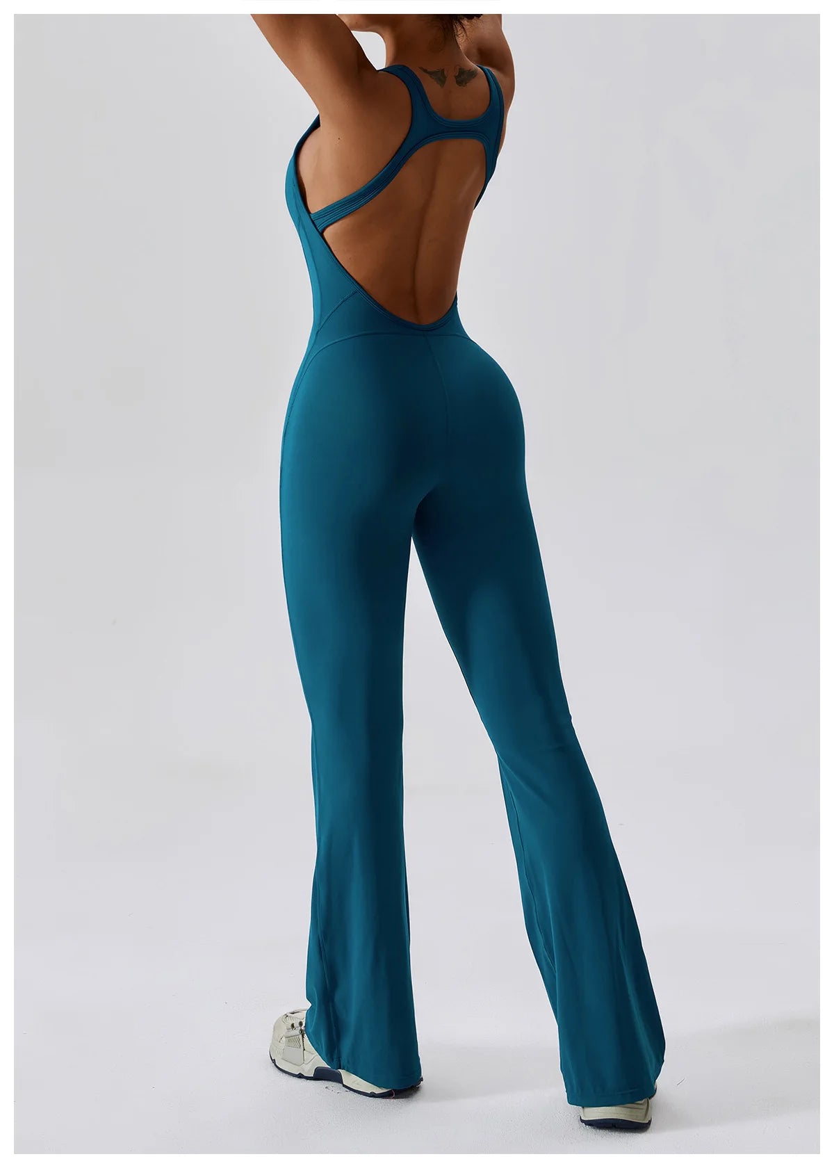 Sexy Back V Jumpsuit Gym Set Women Training Yoga Suit Sportswear Women Sports Jumpsuit Fitness Rompers Stretch Workout Bodysuits