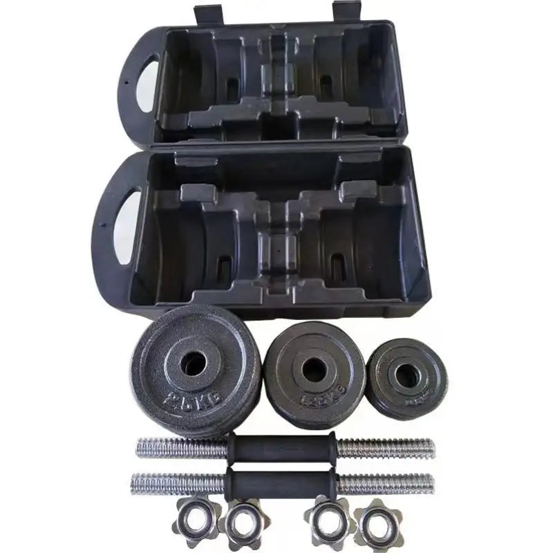 High-quality 15-50kg Painted Dumbbell Set Can Be Turned Into Barbell Household Weight Lifting Squat Fitness Equipment.