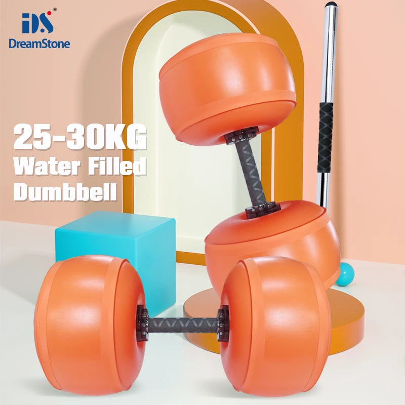 Deiris 1-35KG Dumbbell Barbell Set,2 in1 Portable Travel Fitness,Free Weights,Gym Arm Muscle,Home Outdoor, Water Dumbbell