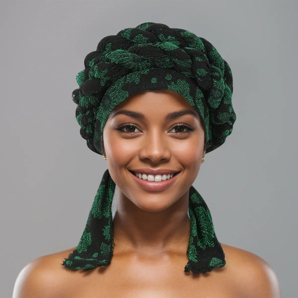 African Headtie Latest Nigeria Aso Oke Twist Knot Head Wraps Headpiece Turban Cap Bonnet for Women Already Made Auto Gele Mujer