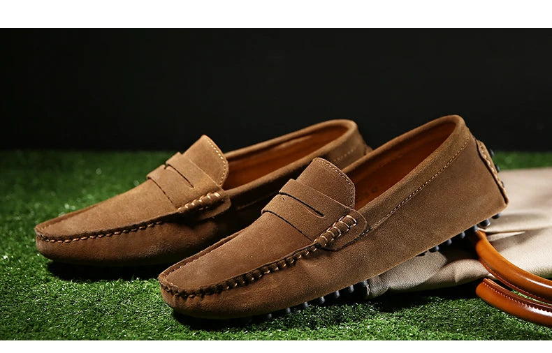 Men High Quality Leather Loafers Men Casual Shoes Moccasins Slip On Men's Flats Fashion Men Shoes Male Driving Shoes Size 38-49