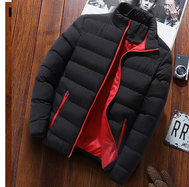 Autumn/Winter Men's Sports Cotton Coat New Warm Coat Thickened Stand Collar Cardigan Outdoor Padded Jacket Trend Men's clothing