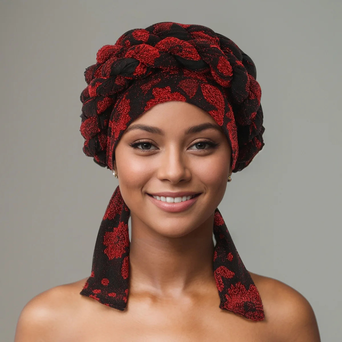 African Headtie Latest Nigeria Aso Oke Twist Knot Head Wraps Headpiece Turban Cap Bonnet for Women Already Made Auto Gele Mujer