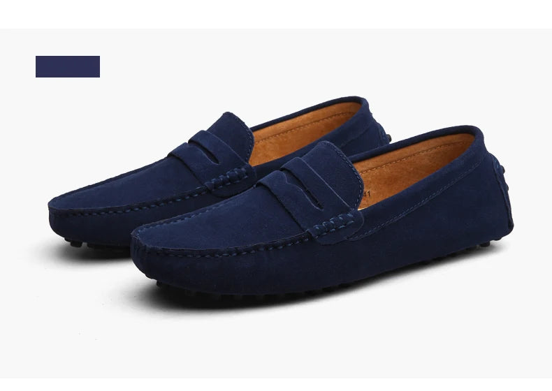 Men High Quality Leather Loafers Men Casual Shoes Moccasins Slip On Men's Flats Fashion Men Shoes Male Driving Shoes Size 38-49