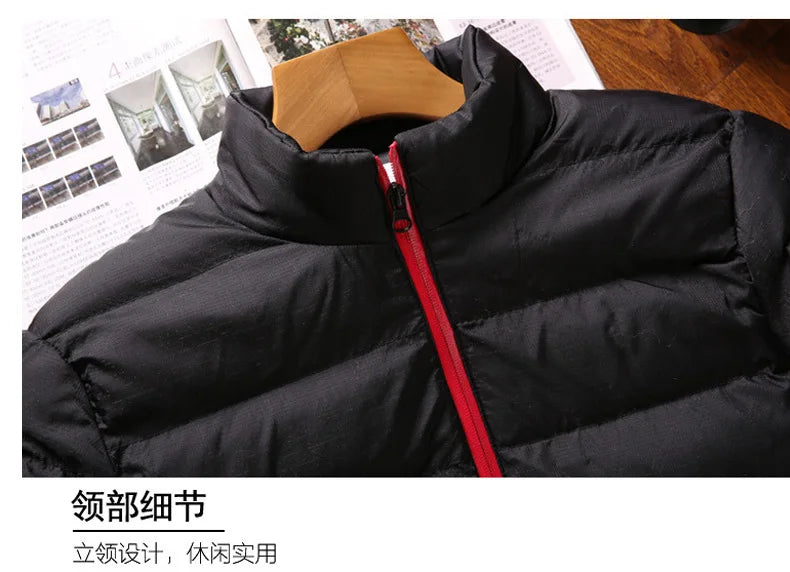 Autumn/Winter Men's Sports Cotton Coat New Warm Coat Thickened Stand Collar Cardigan Outdoor Padded Jacket Trend Men's clothing