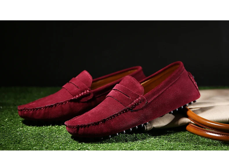 Men High Quality Leather Loafers Men Casual Shoes Moccasins Slip On Men's Flats Fashion Men Shoes Male Driving Shoes Size 38-49