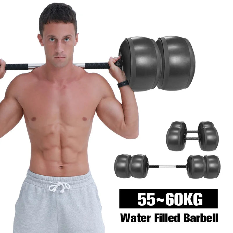 Deiris 1-35KG Dumbbell Barbell Set,2 in1 Portable Travel Fitness,Free Weights,Gym Arm Muscle,Home Outdoor, Water Dumbbell