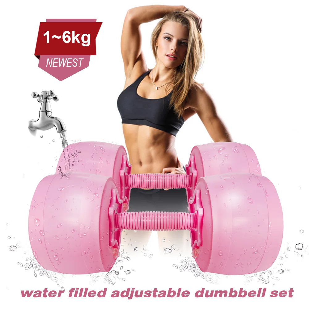 Deiris 1-35KG Dumbbell Barbell Set,2 in1 Portable Travel Fitness,Free Weights,Gym Arm Muscle,Home Outdoor, Water Dumbbell