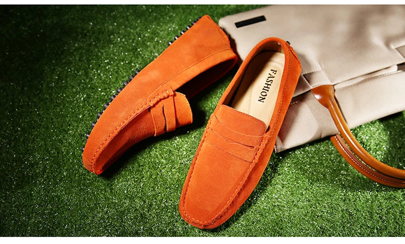 Men High Quality Leather Loafers Men Casual Shoes Moccasins Slip On Men's Flats Fashion Men Shoes Male Driving Shoes Size 38-49