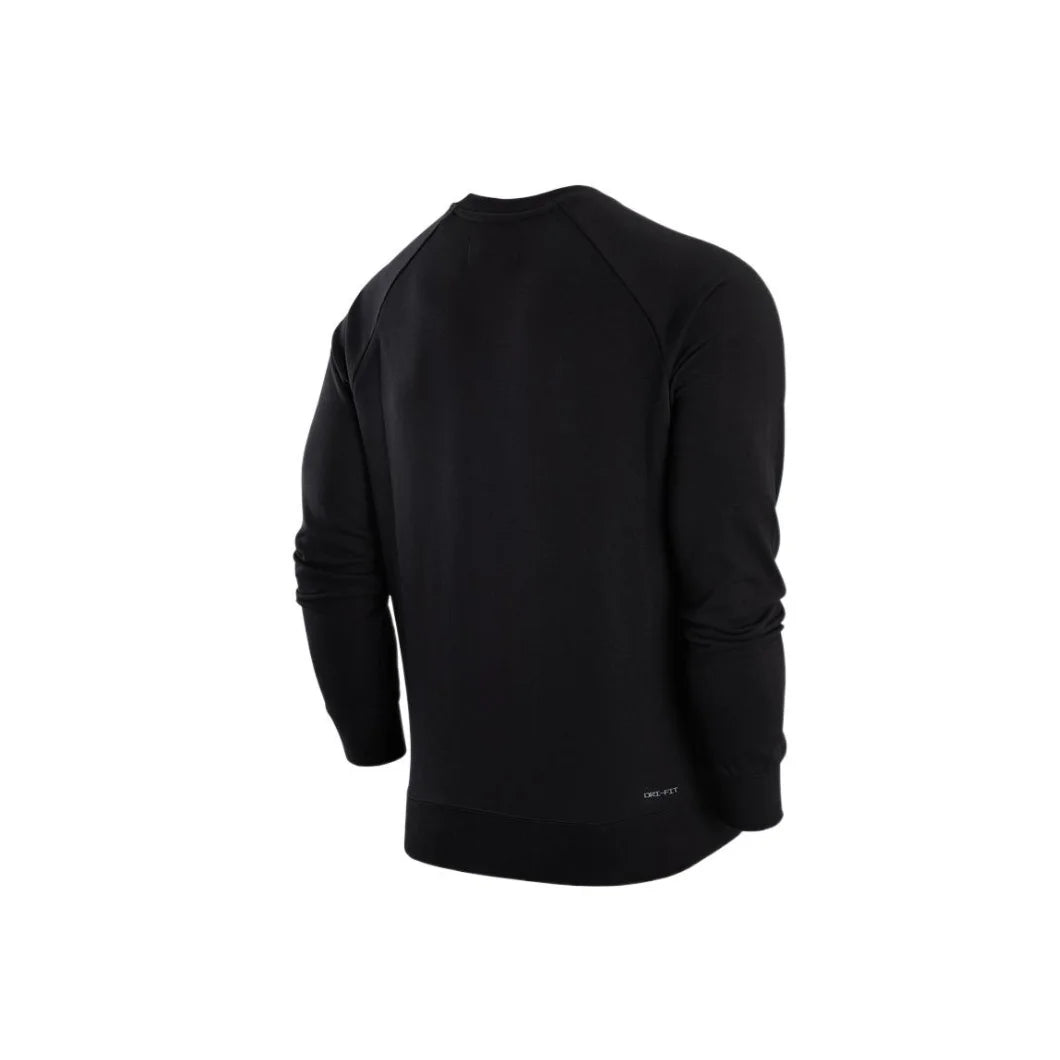 Nike authentic embroidery spring and autumn thin men's fashion classic long-sleeved round neck casual sweater black