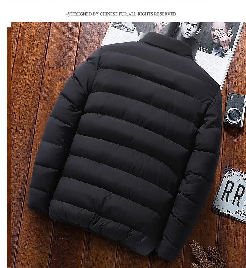 Autumn/Winter Men's Sports Cotton Coat New Warm Coat Thickened Stand Collar Cardigan Outdoor Padded Jacket Trend Men's clothing