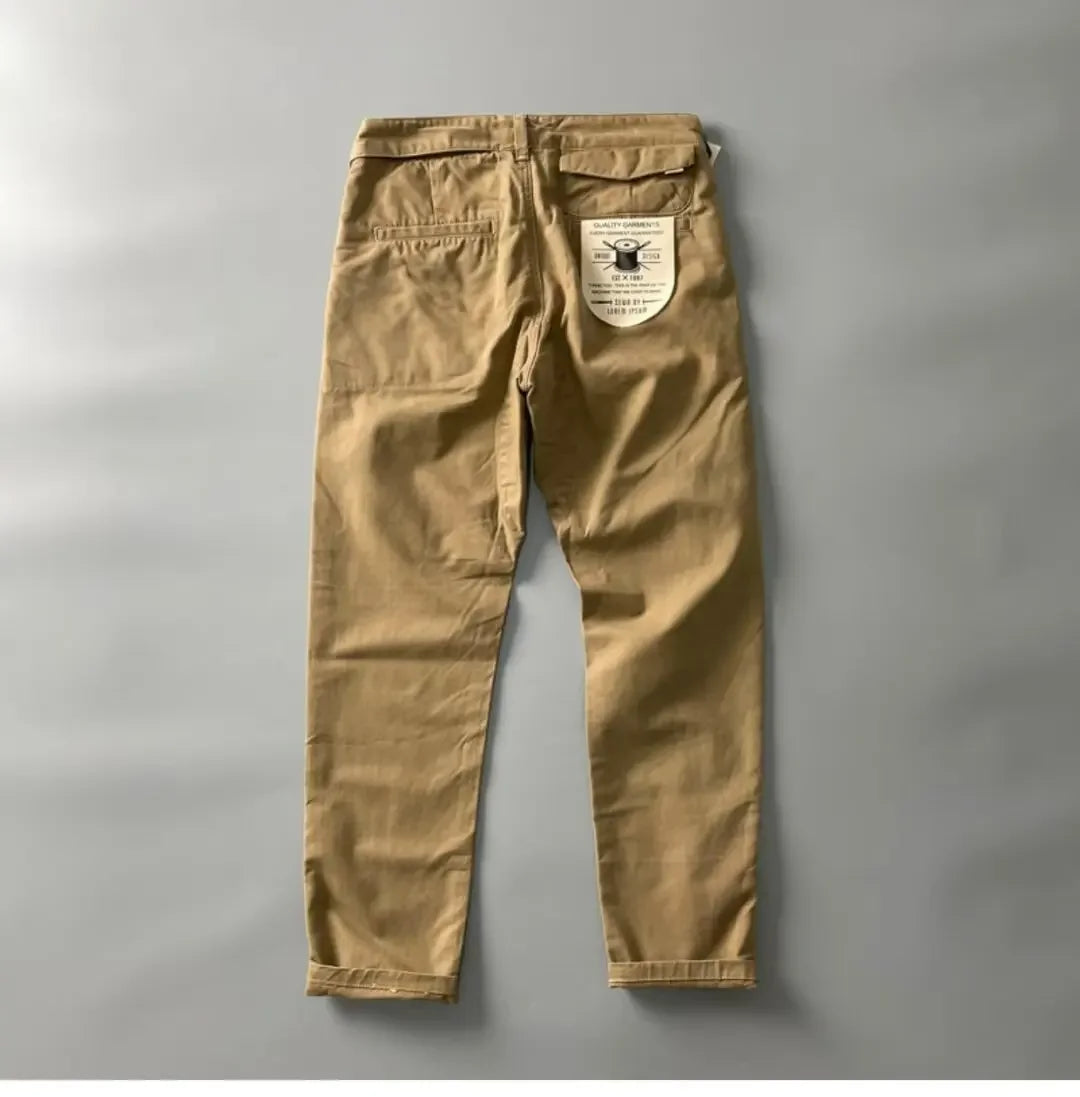 American Style Pure Cotton Heavy Duty Cargo Pants For Men Anti-Dirt Anti-Wear Loose Straight Leg Casual Pants Footwear