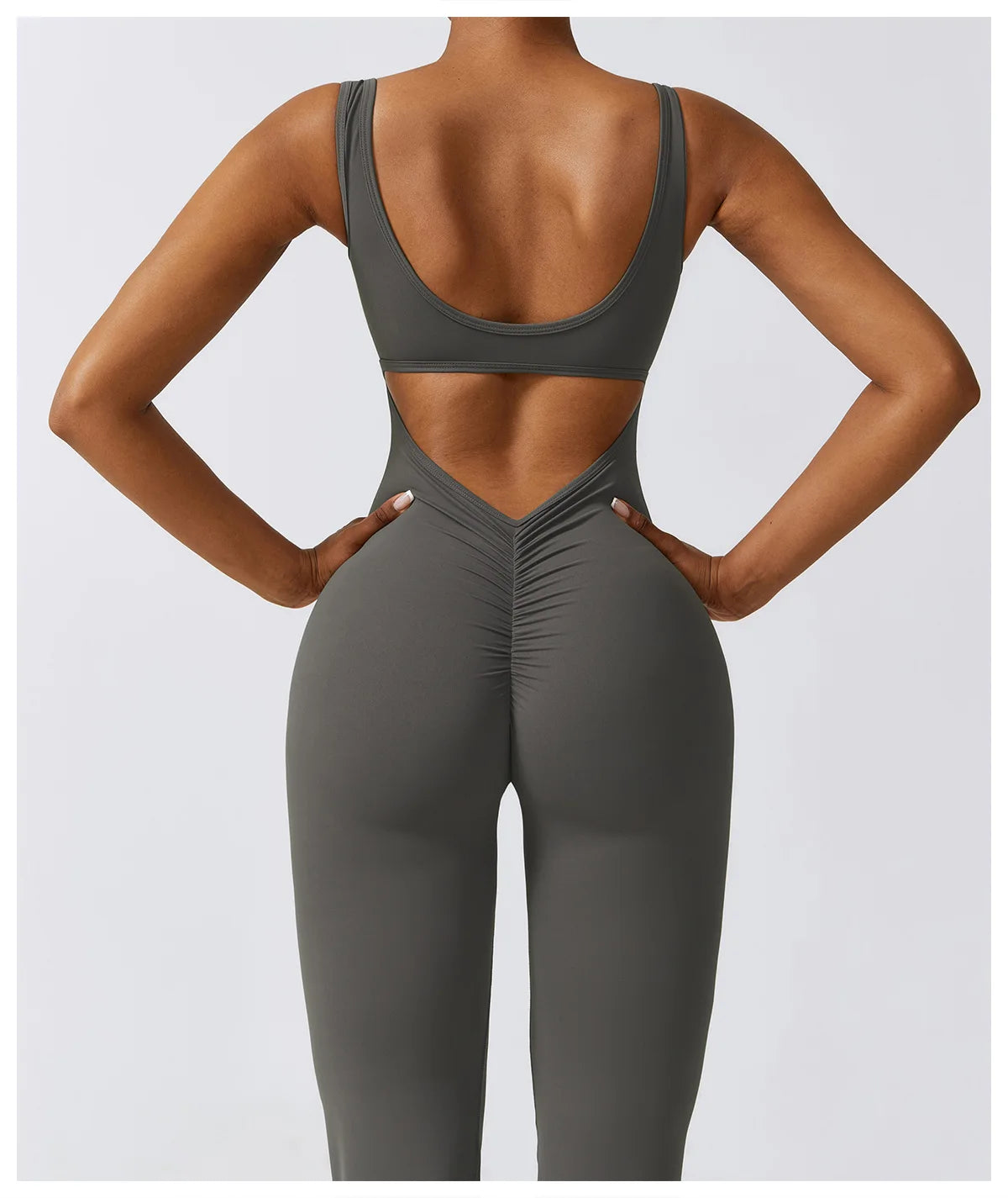 Sexy Back V Jumpsuit Gym Set Women Training Yoga Suit Sportswear Women Sports Jumpsuit Fitness Rompers Stretch Workout Bodysuits