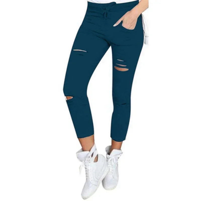 Ripped Jeans for Women Women Big Size Ripped Trousers Stretch Pencil Pants Leggings Women Jeans Woman Jeans