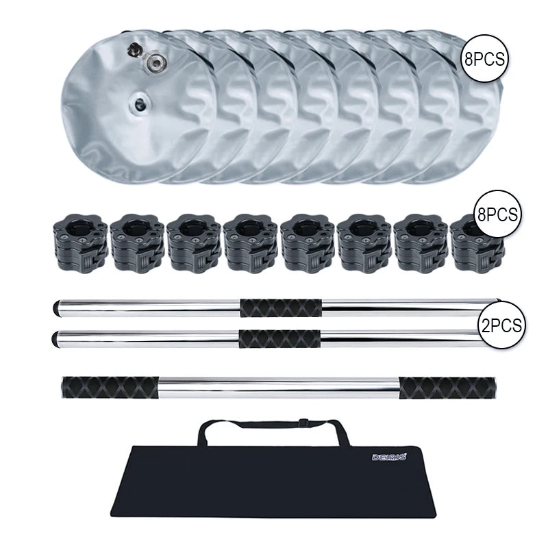 Deiris 1-35KG Dumbbell Barbell Set,2 in1 Portable Travel Fitness,Free Weights,Gym Arm Muscle,Home Outdoor, Water Dumbbell